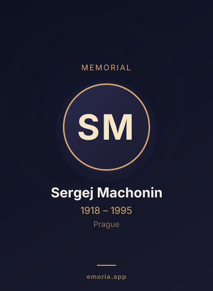 Memorial portrait of Sergej Machonin