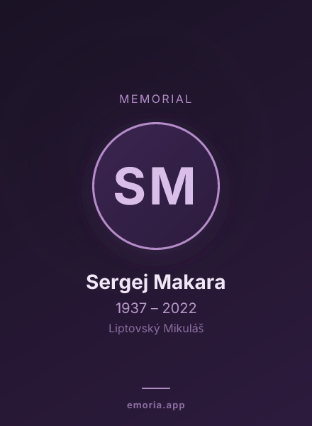 Memorial portrait of Sergej Makara