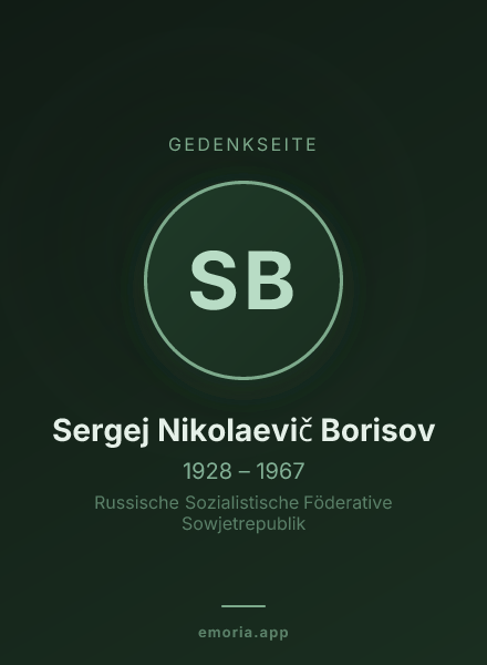Gedenkportrait von Sergej Nikolaevič Borisov