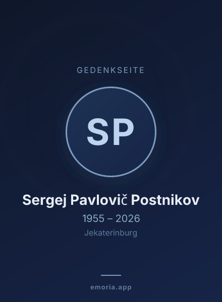 Gedenkportrait von Sergej Pavlovič Postnikov