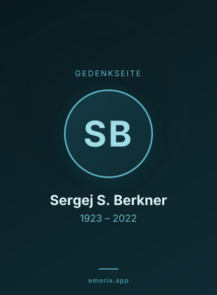 Gedenkportrait von Sergej S. Berkner