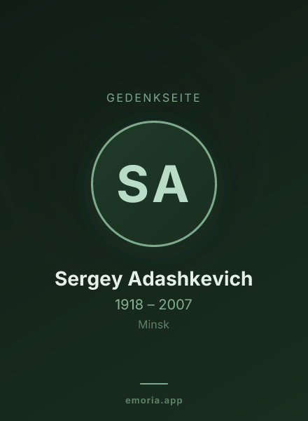 Gedenkportrait von Sergey Adashkevich