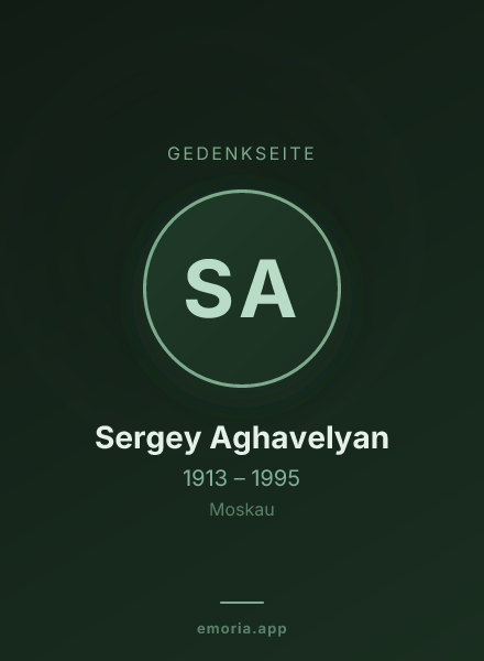 Gedenkportrait von Sergey Aghavelyan
