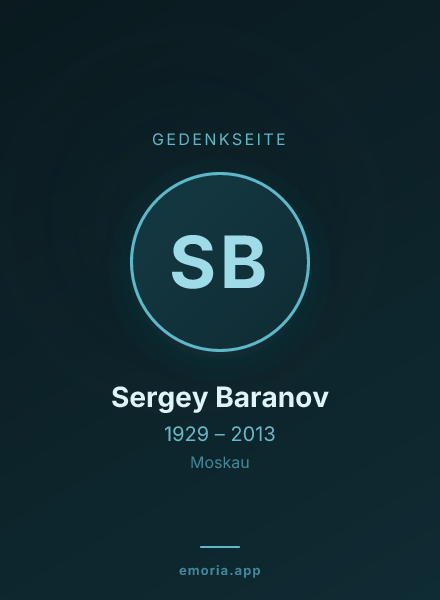 Gedenkportrait von Sergey Baranov