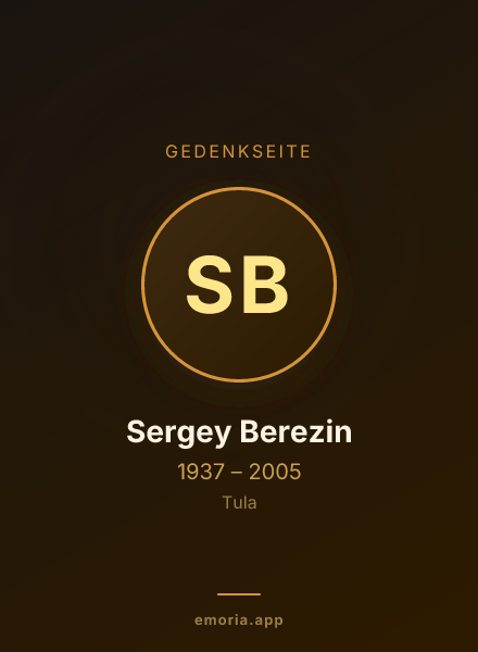 Gedenkportrait von Sergey Berezin