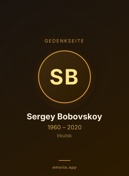 Gedenkportrait von Sergey Bobovskoy