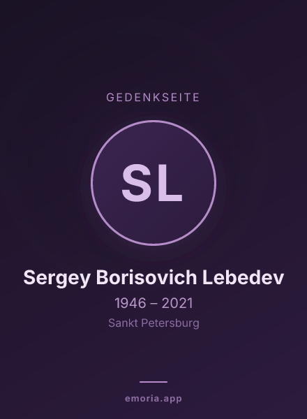 Gedenkportrait von Sergey Borisovich Lebedev