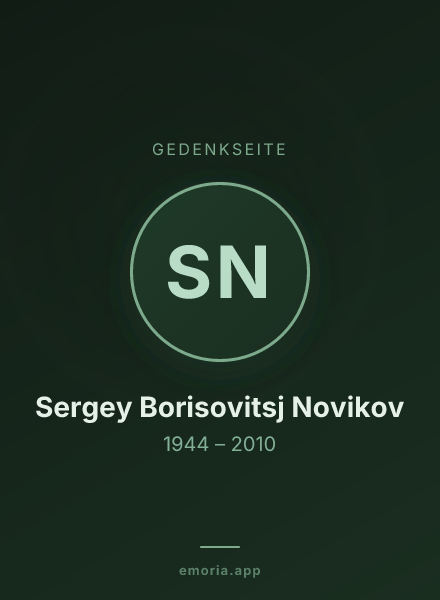 Gedenkportrait von Sergey Borisovitsj Novikov