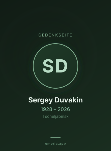 Gedenkportrait von Sergey Duvakin