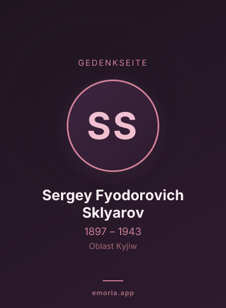 Gedenkportrait von Sergey Fyodorovich Sklyarov