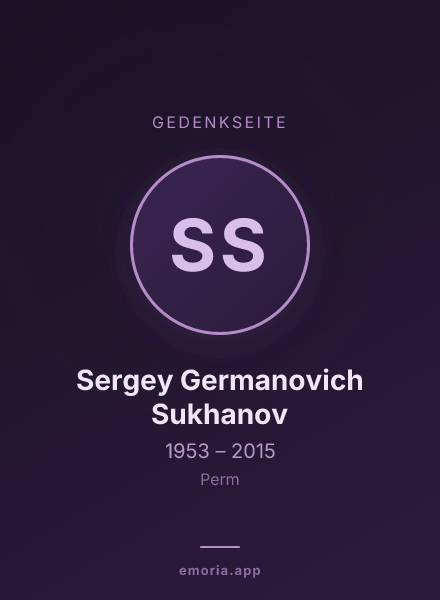 Gedenkportrait von Sergey Germanovich Sukhanov