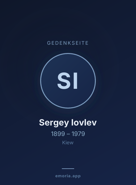 Gedenkportrait von Sergey Iovlev