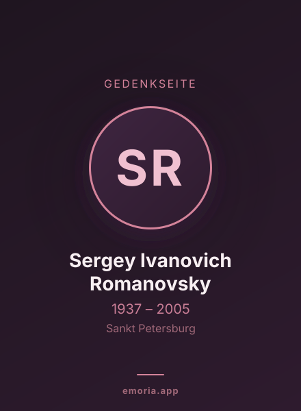 Gedenkportrait von Sergey Ivanovich Romanovsky