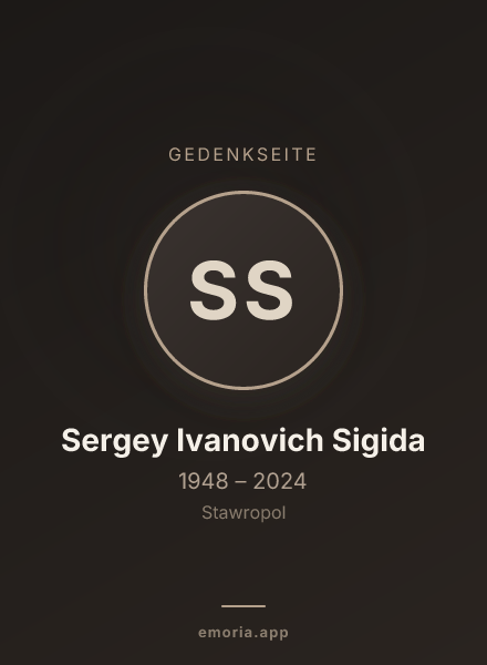 Gedenkportrait von Sergey Ivanovich Sigida
