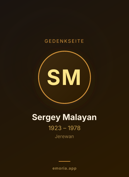 Gedenkportrait von Sergey Malayan