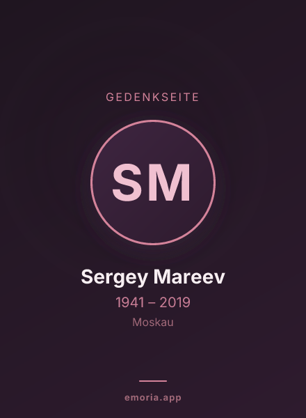 Gedenkportrait von Sergey Mareev