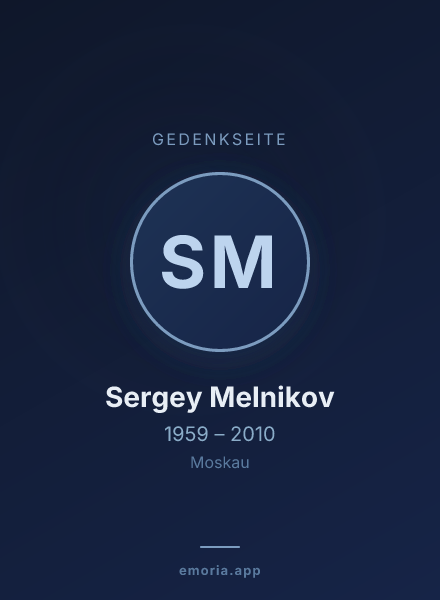 Gedenkportrait von Sergey Melnikov