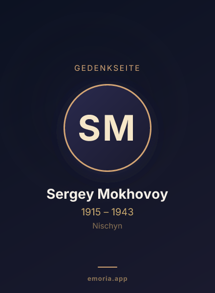 Gedenkportrait von Sergey Mokhovoy