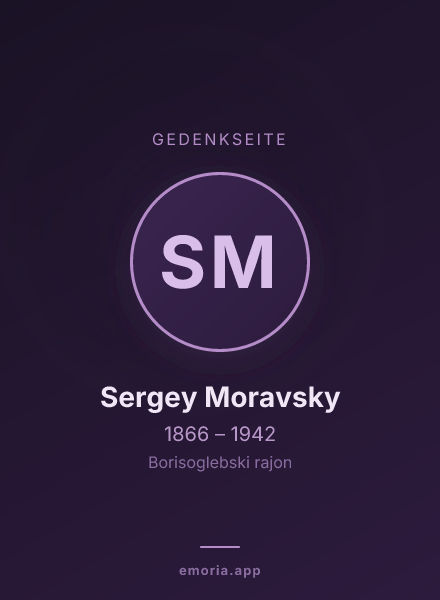 Gedenkportrait von Sergey Moravsky