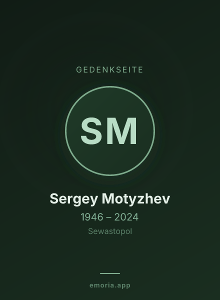 Gedenkportrait von Sergey Motyzhev