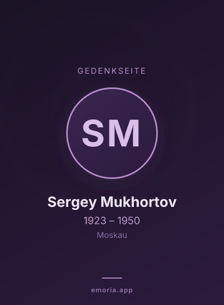 Gedenkportrait von Sergey Mukhortov