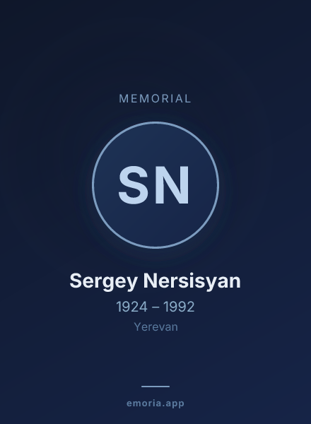 Memorial portrait of Sergey Nersisyan