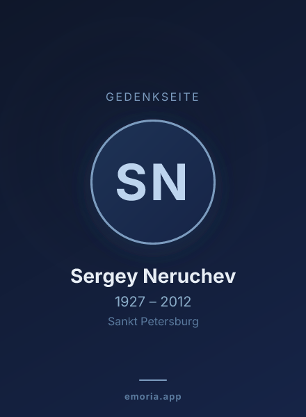Gedenkportrait von Sergey Neruchev