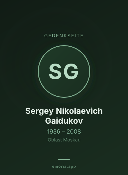 Gedenkportrait von Sergey Nikolaevich Gaidukov