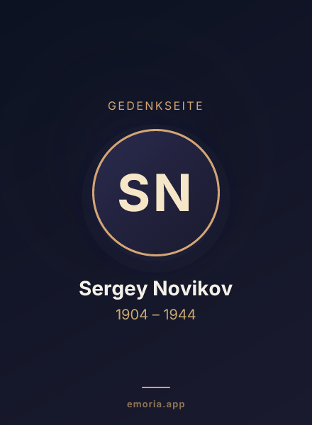 Gedenkportrait von Sergey Novikov