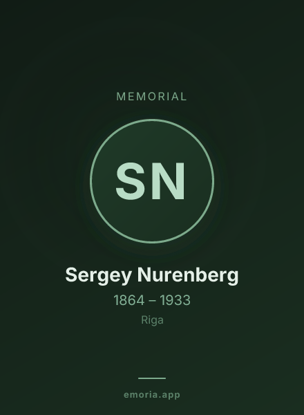Memorial portrait of Sergey Nurenberg