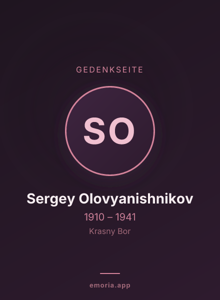 Gedenkportrait von Sergey Olovyanishnikov