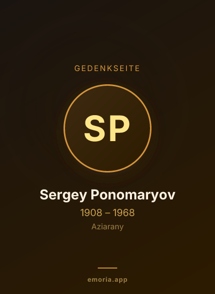 Gedenkportrait von Sergey Ponomaryov