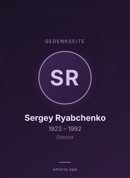 Gedenkportrait von Sergey Ryabchenko