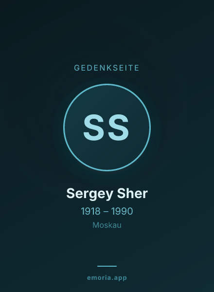 Gedenkportrait von Sergey Sher