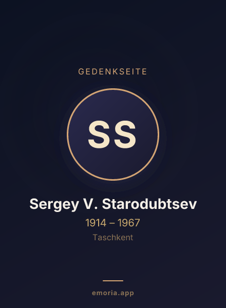 Gedenkportrait von Sergey V. Starodubtsev