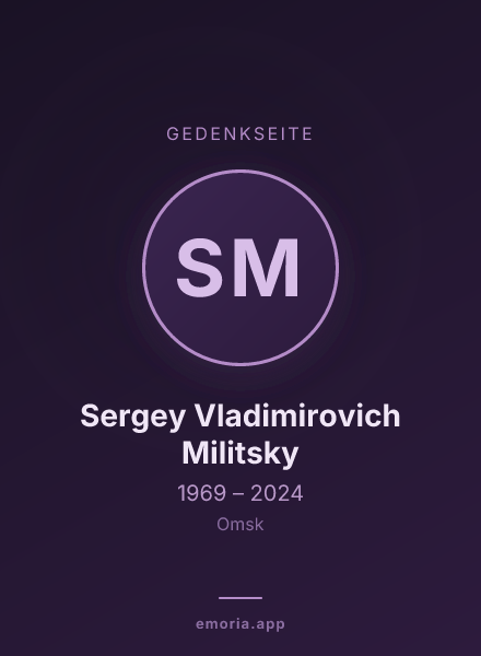 Gedenkportrait von Sergey Vladimirovich Militsky