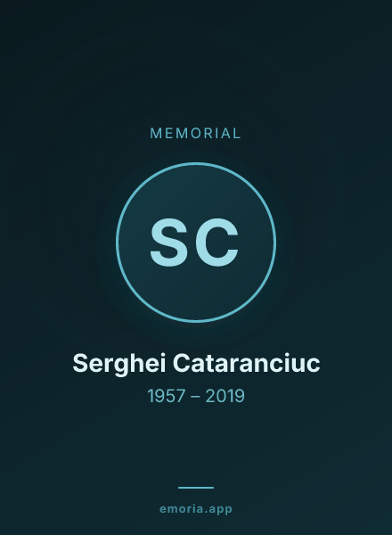 Memorial portrait of Serghei Cataranciuc