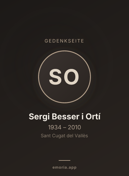 Gedenkportrait von Sergi Besser i Ortí