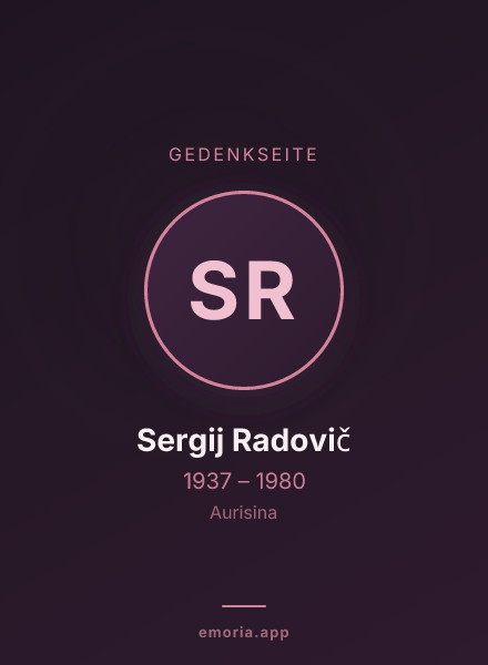 Gedenkportrait von Sergij Radovič