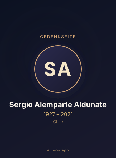 Gedenkportrait von Sergio Alemparte Aldunate