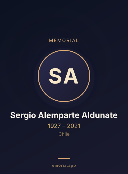 Memorial portrait of Sergio Alemparte Aldunate