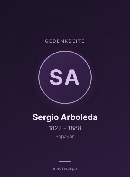 Gedenkportrait von Sergio Arboleda