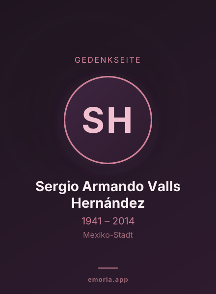 Gedenkportrait von Sergio Armando Valls Hernández