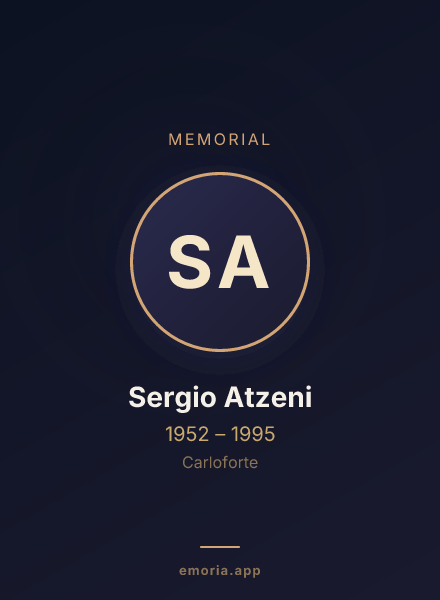 Memorial portrait of Sergio Atzeni