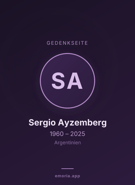Gedenkportrait von Sergio Ayzemberg