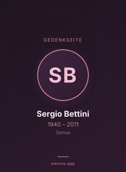 Gedenkportrait von Sergio Bettini