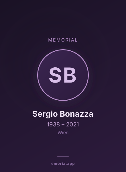 Memorial portrait of Sergio Bonazza