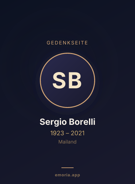 Gedenkportrait von Sergio Borelli