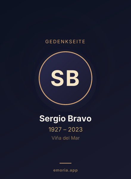 Gedenkportrait von Sergio Bravo