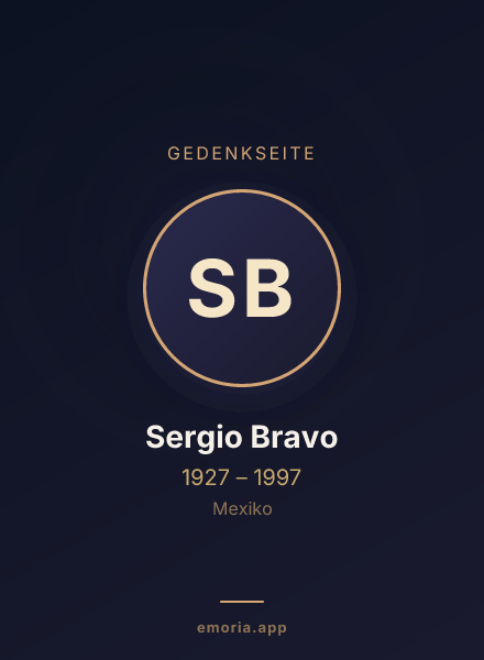 Gedenkportrait von Sergio Bravo